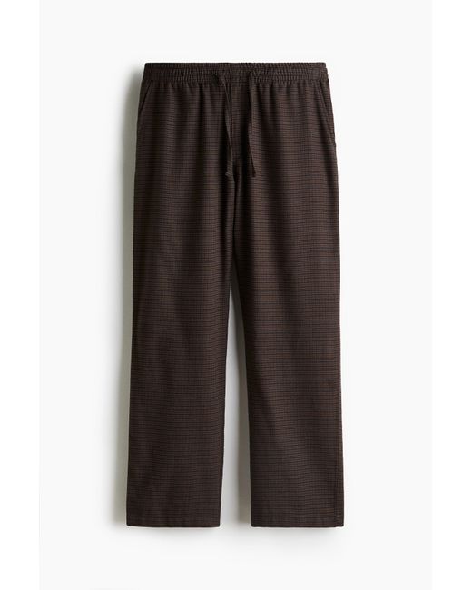 H&M Flanellhose in Relaxed Fit in Brown für Herren