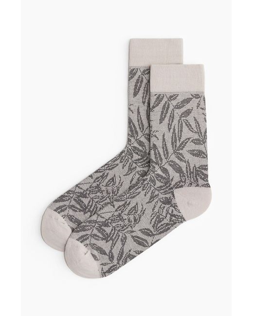 H&M Gemusterte Socken in Gray für Herren