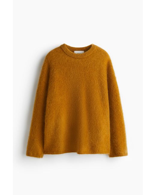 H&M Natural Oversize-Pullover aus Mohairmix