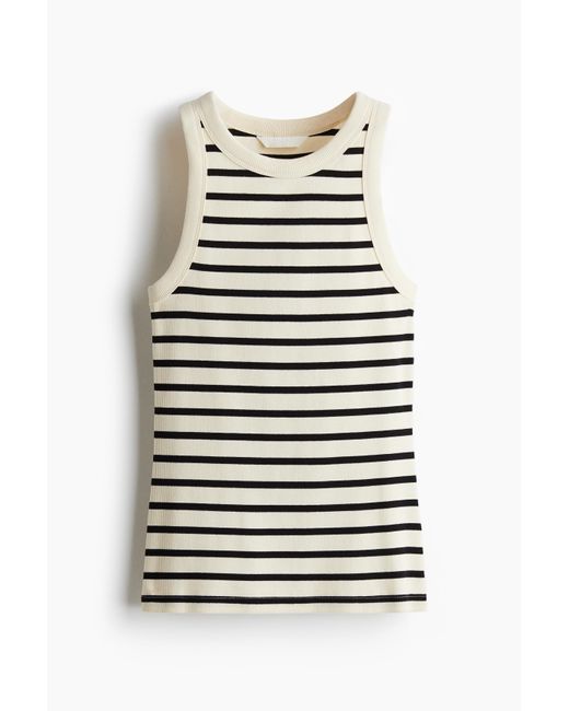 H&M Gray Geripptes Tanktop