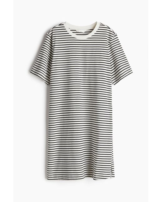 H&M White MAMA T-Shirt-Kleid mit Stillfunktion