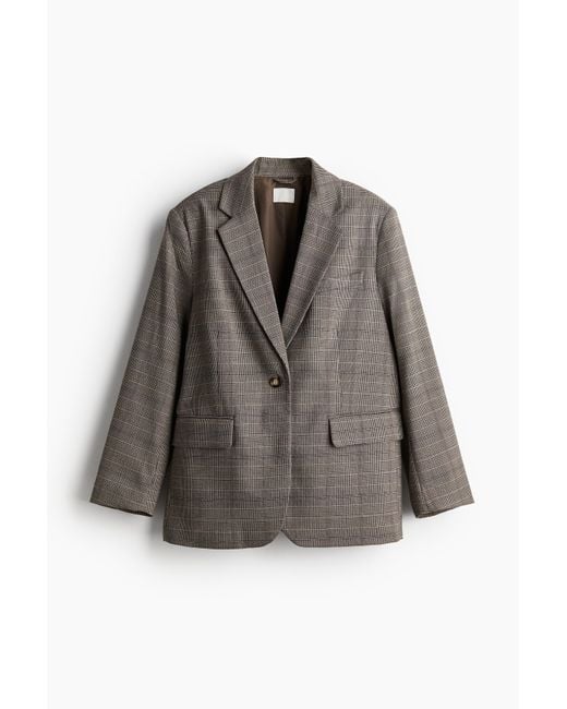 H&M Gray Blazer in Loose Fit