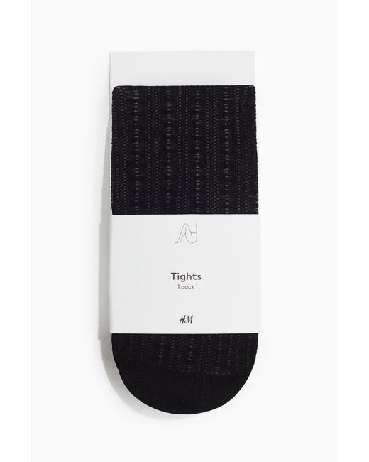 H&M Black Gemusterte Strumpfhose