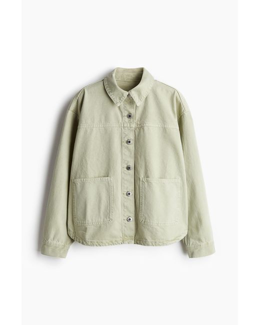 H&M Green Overshirt aus Twill