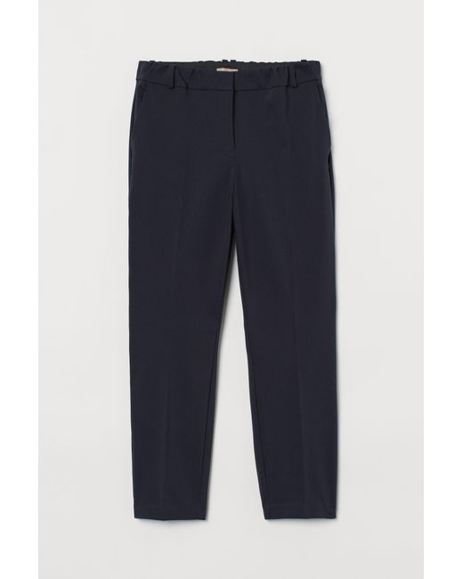 Pantalon Cigarette H M En Coloris Bleu Lyst