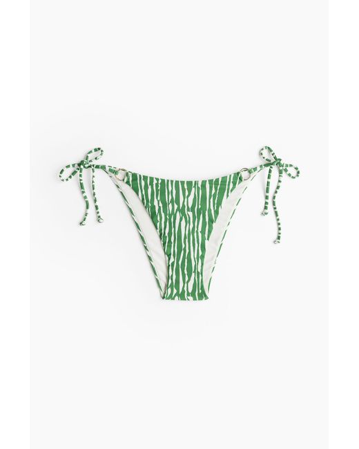 H&M Green Tie-Tanga Bikinihose