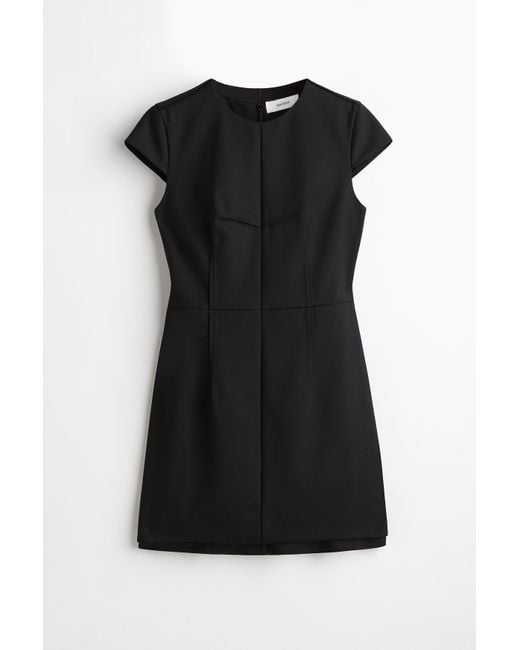 H&M Black Zweilagiges Minikleid