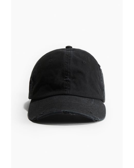 H&M Black Cap aus Baumwolltwill