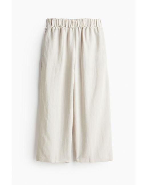 Jupe-culotte à taille élastique H&M en coloris White