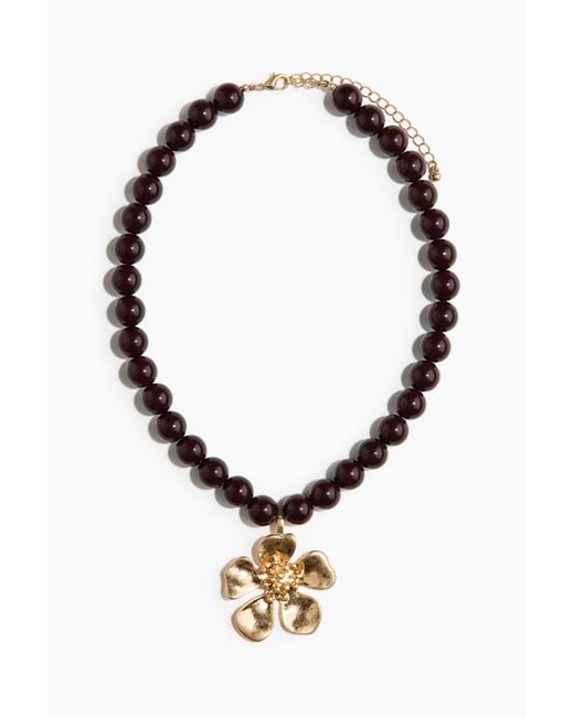 H&M Metallic Perlenkette mit Anhänger