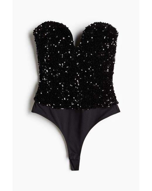Body String À Sequins H&M en coloris Black