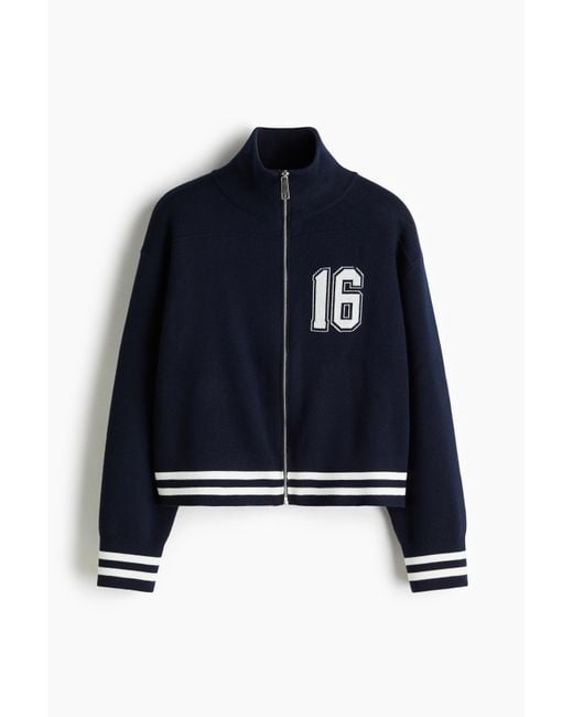 H&M Vest Met Ritssluiting in het Blue