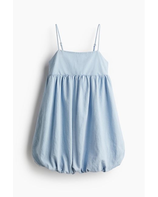 H&M Blue Kleid mit Ballonsaum