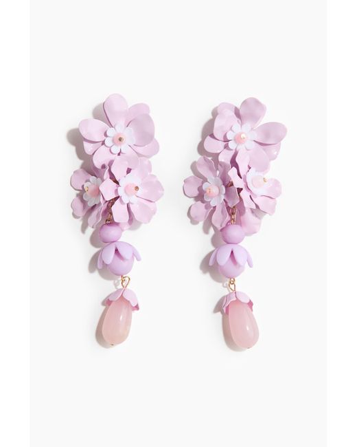 H&M Pink Blütenohrringe