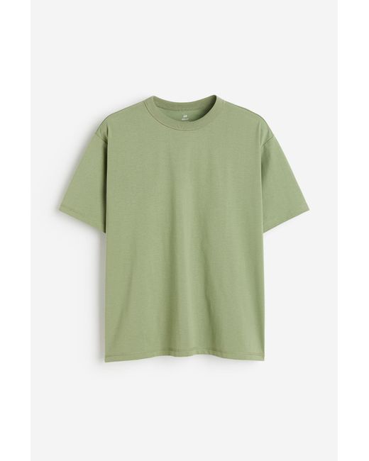 H&M COOLMAX T-Shirt Loose Fit in Green für Herren
