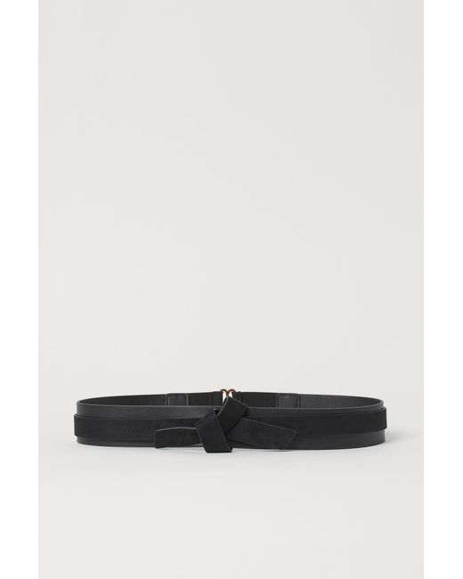 H\u0026M Knot-detail Waist Belt in Black 