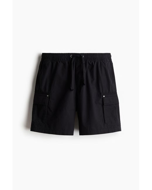 H&M Cargoshorts in Relaxed Fit in Black für Herren