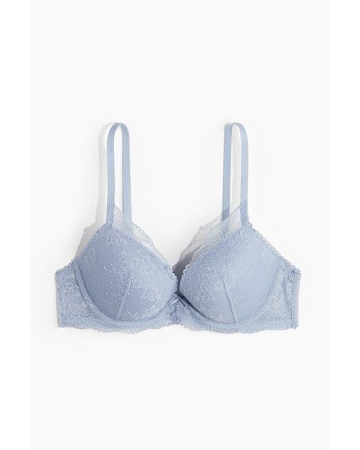H&M Blue Push-up-BH aus Spitze