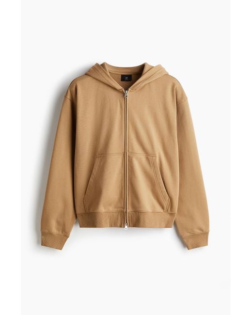 H&M Kastige Hoodiejacke in Loose Fit in Natur für Herren Lyst AT