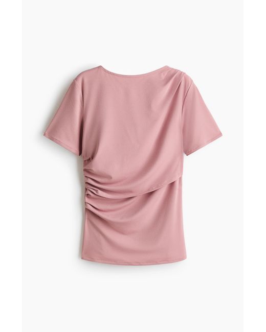 H&M Pink MAMA Drapiertes Stillshirt