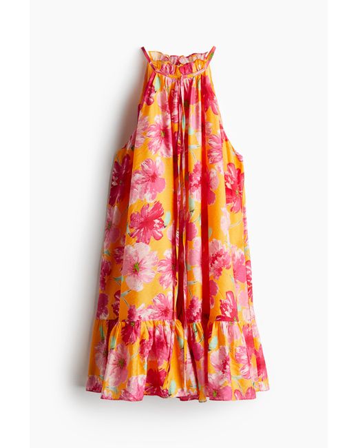 H&M Red Ärmelloses Kleid mit Volants
