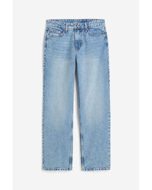 H&M Blue 90s Baggy Low Jeans