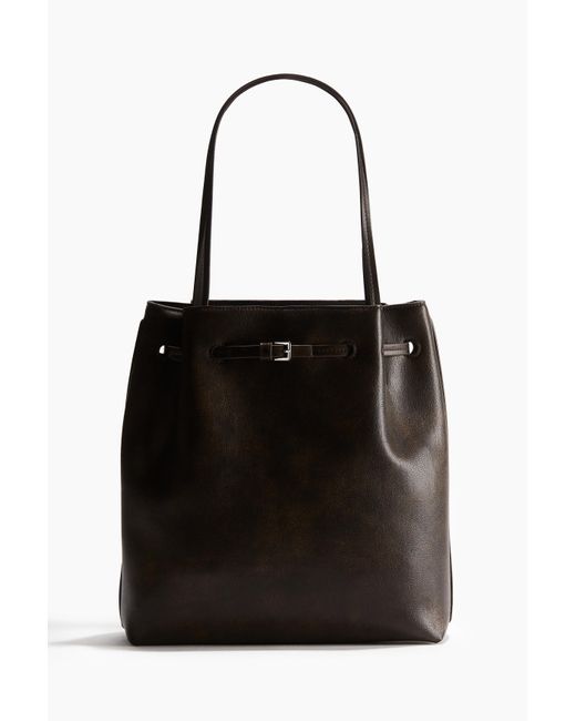 H&M Black Beschichteter Shopper mit Riemendetail