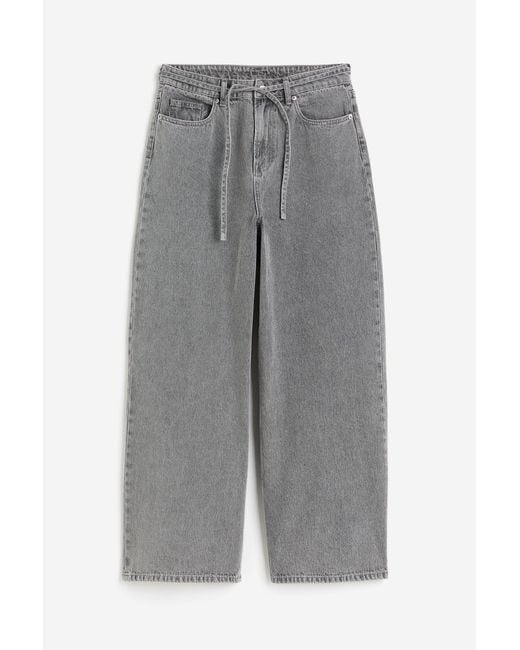 H&M Gray 90s Baggy Regular Jeans