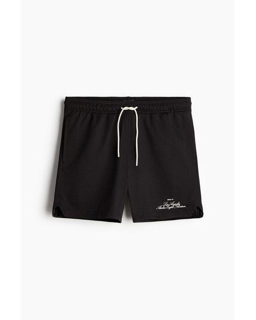 H&M Mesh-Shorts in Regular Fit in Black für Herren