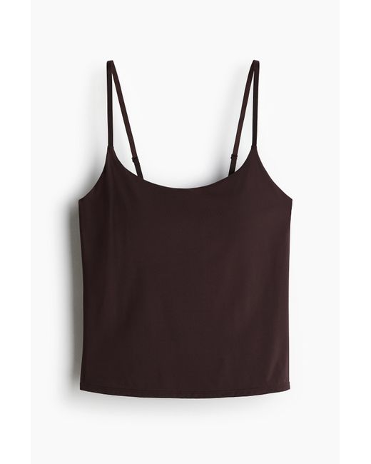 Top paddé en microfibre avec bretelles fines H&M en coloris Brown