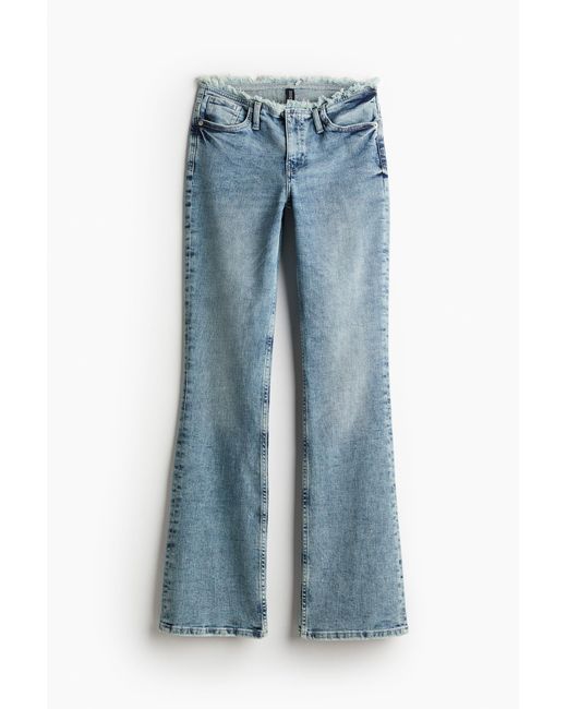 H&M Blue Flared Low Jeans