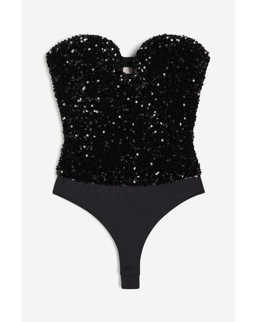 H&m body glitter top