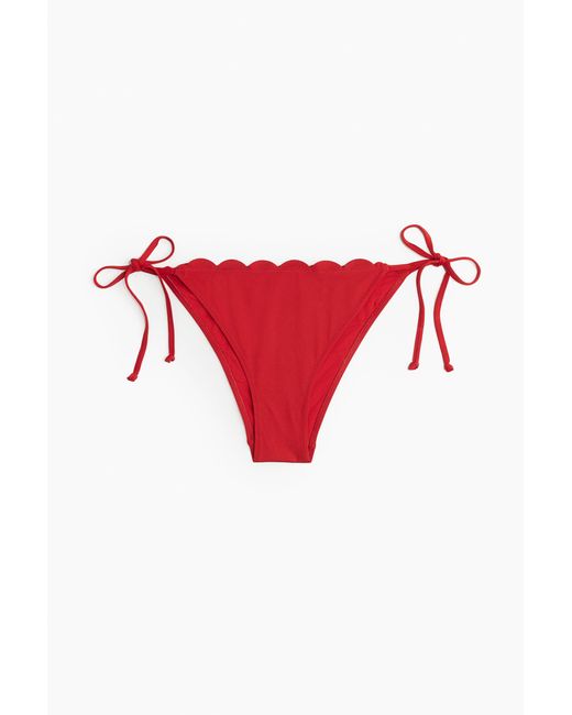 H&M Red Tie-Tanga Bikinihose