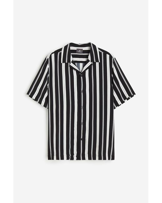 H&M Casual Overhemd Met Dessin in het Black voor heren