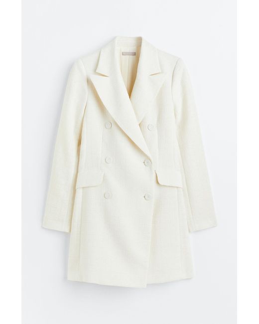 H&M Blazerkleid aus Bouclé in Weiß | Lyst AT