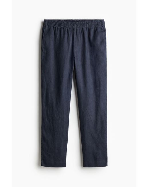 Pantalon en lin Regular Fit H&M pour homme en coloris Blue