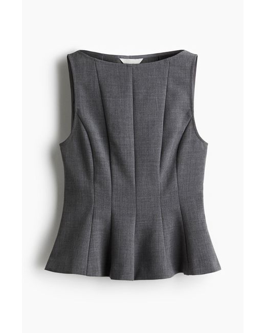 H&M Gray Peplumtop