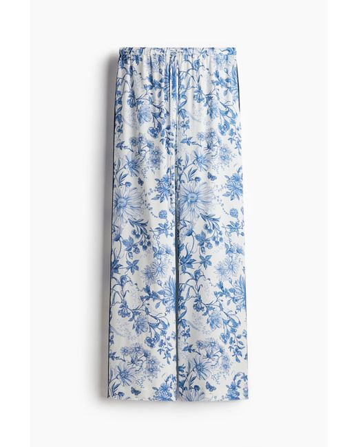 H&M Broek Met Drawstring in het Blue