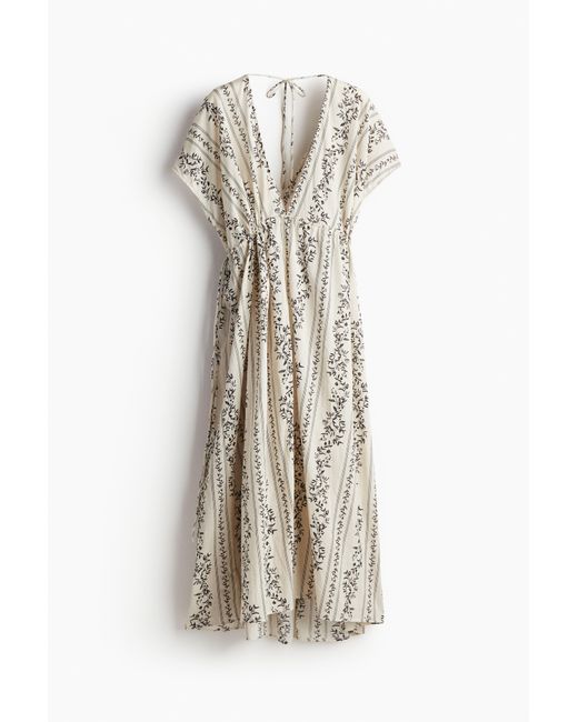 H&M White Baumwollkleid in Oversize-Passform