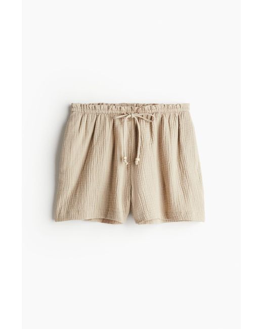 H&M Natural Musselin-Shorts
