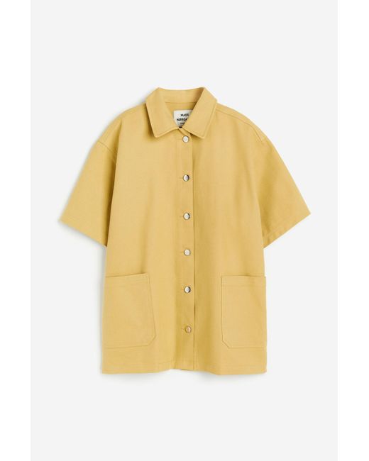 H&M Yellow Heavy Twill Jodi Shirt