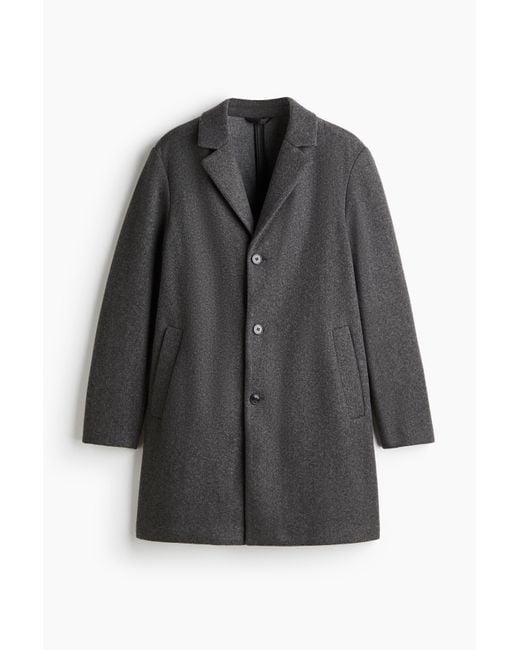 H&M Einreihiger Mantel in Gray für Herren