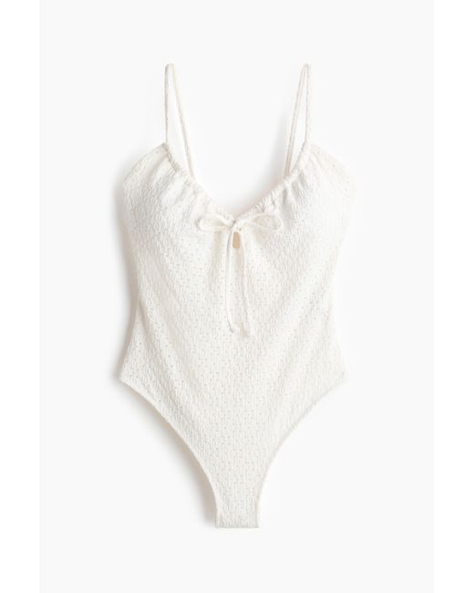 H&M Badpak Met Padded Cups in het White