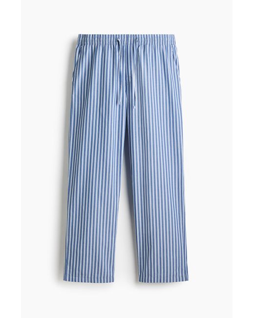 H&M Broek Van Popeline in het Blue voor heren