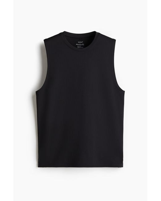 H&M Sport-Tanktop mit DryMove in Regular Fit in Black für Herren
