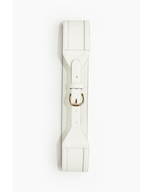 H&M Brede Tailleceintuur in het White