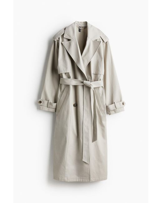 Trench-coat en twill H&M en coloris White