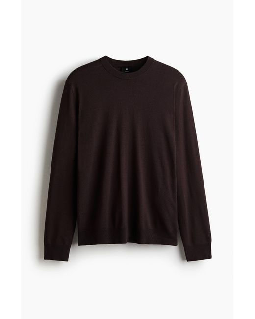 Pull Regular Fit en maille fine H&M pour homme en coloris Black