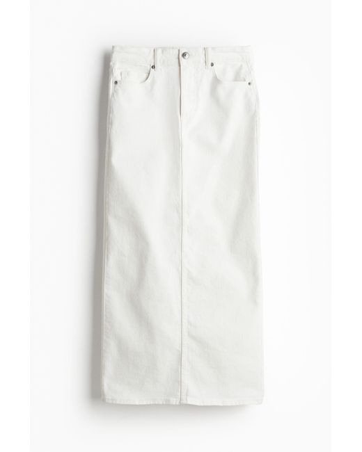 H&M White Jeansjupe