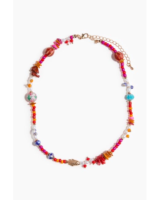 H&M Red Halskette mit Perlen
